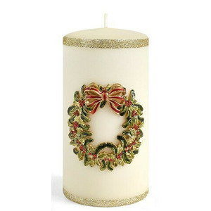 Mondex Vánoční svíčka WIANEK 7x14 cm krémová