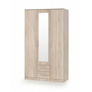 HALMAR Šatní skříň Lima3 dub sonoma se zrcadlem