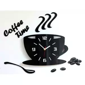 ModernClock Nástěnné hodiny Coffee černé
