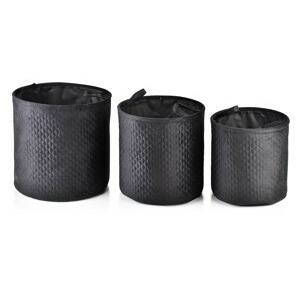 Mondex Sada 3 úložných košů Sara IV černá