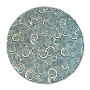 Dywany Lusczow Kulatý koberec DROPS Bubbles zelený, velikost kruh 100