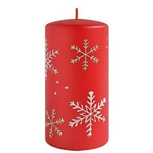 Mondex Vánoční svíčka FROST 10 cm červená