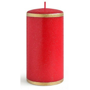 Mondex Vánoční svíčka LUNA 17,5 cm červená