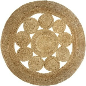 ATMOSPHERA Kulatý koberec Lace 80 cm hnědý