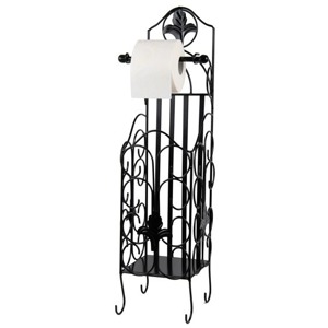 Dąstal Stojan na toaletní papír s nádobou černý