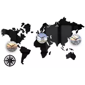 ModernClock 3D nalepovací hodiny Cities černé