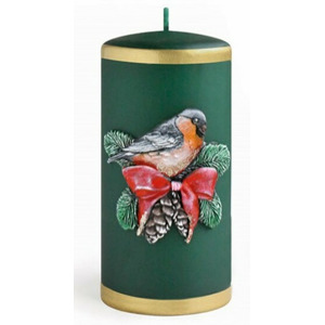 Mondex Vánoční svíčka Marshmallow 7x10 cm zelená