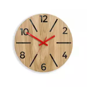 ModernClock Nástěnné hodiny Akselod hnědo-červené