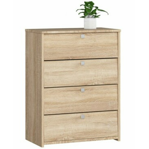 Ak furniture Botník Marienne 60 cm - 4 dvířka dub sonoma