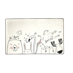 Conceptum Hypnose Dětský koberec Be Happy 140x190 cm bílý/černý