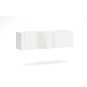 Vivaldi Závěsný TV stolek Vivo 140 cm s LED osvětlením bílý