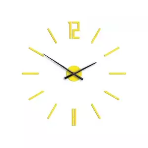ModernClock 3D nalepovací hodiny Carlo žluté
