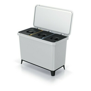 Prosperplast Odpadkový koš SYSTEMO 3x10 L světle šedý