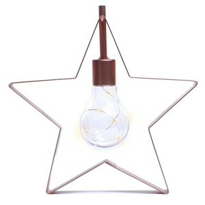 DecoKing Vánoční LED lampa STAR červená