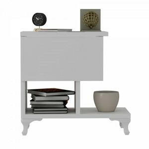 Hanah Home Noční stolek Cast bílý