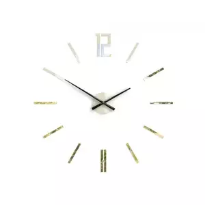 ModernClock 3D nalepovací hodiny Carlo zlaté zrcadlové