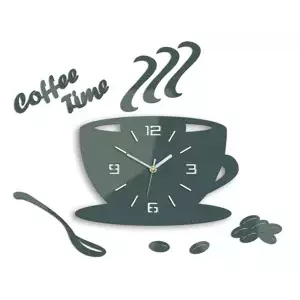 ModernClock Nástěnné hodiny Coffee šedé