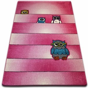 Dywany Lusczow Kusový koberec KIDS sovy růžový C412, velikost 240x330