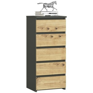 Ak furniture Komoda CL5 40 cm grafitově šedá/dub artisan