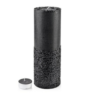 Mondex Vysoký moderní svícen Diament 36 cm černý