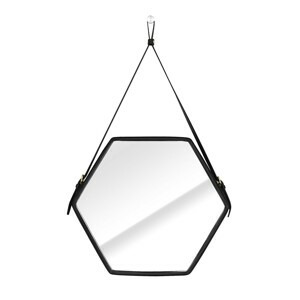 HOMEDE Nástěnné zrcadlo Ebi I černé, velikost 45,5x39,5x3