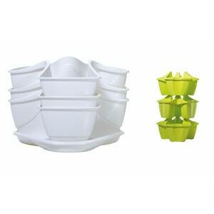 Prosperplast Květináč na bylinky COUBI HERBAL 29,5 cm bílý