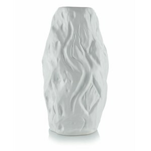 HowHomely Váza Louis 29 cm bílá
