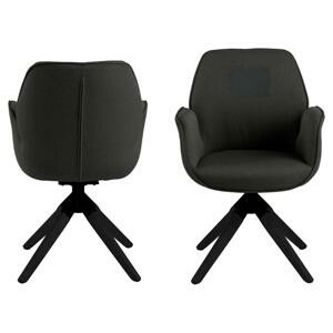 Actona Křeslo Aura tmavě šedé/černé