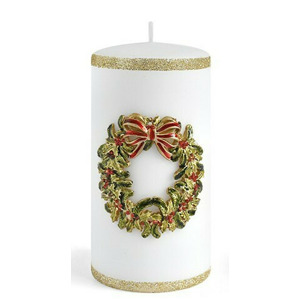 Mondex Vánoční svíčka WIANEK 7x17,5 cm bílá