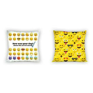Faro Oboustranný povlak na polštář Emoji 018 - 40x40 cm