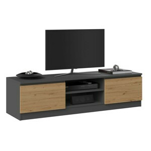 TP Living TV stolek Malwa 140 cm antracit/dub artisan