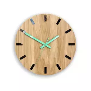 ModernClock Nástěnné hodiny Simple-W hnědo-modré