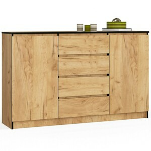 Ak furniture Komoda K 160 cm hnědá