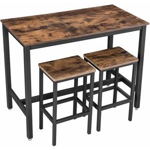 Barový set VASAGLE černo-hnědý