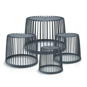 Prosperplast Sada 4 univerzálních košů Razy antracit