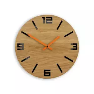 ModernClock Nástěnné hodiny Arabic hnědo-oranžové