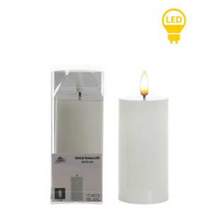 Mondex Since 1986 LED svíčka IDALIA 13 cm bílá