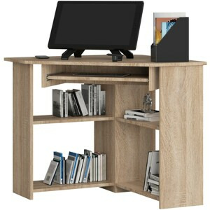 Ak furniture Rohový psací stůl Ted dub sonoma