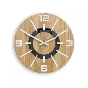 ModernClock Nástěnné hodiny Alladyn Wood hnědé