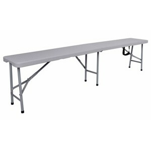 TZB Skládací cateringová lavice RATTAN šedá