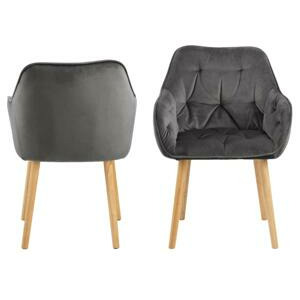 Actona Jídelní křeslo Brooke tmavě šedé