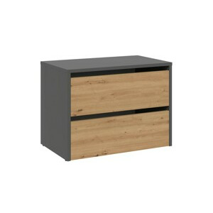 TP Living Botník MODO 60 cm antracitový/dub artisan