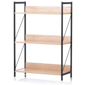 HOMEDE Regál Tukke I hnědý, velikost 62x27,6x87