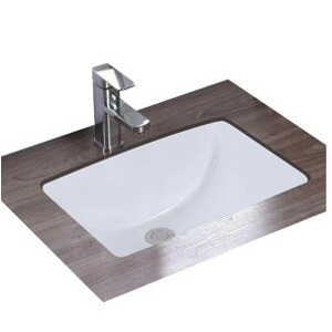 Keramické umyvadlo zápustné Rea Adela 46x33 cm bílé