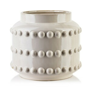 Mondex Since 1986R Keramická váza MIGLIORE 21,5 cm béžová