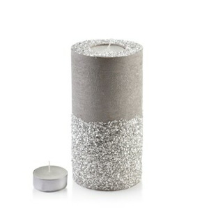 Mondex Střední moderní svícen Diament 24 cm béžový