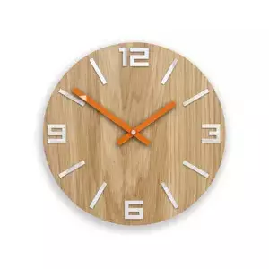 ModernClock Nástěnné hodiny Arabic hnědo-bílo-oranžové