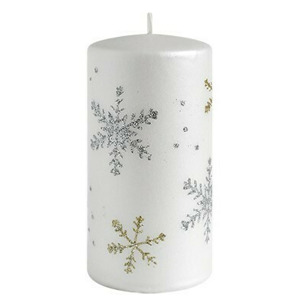 Mondex Vánoční svíčka FROST 17,5 cm bílá