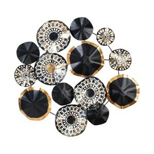 Wallity Nástěnná kovová dekorace HYPNOSIS černá