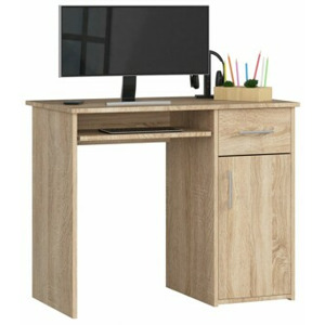 Ak furniture Volně stojící psací stůl Pin 90 cm dub sonoma